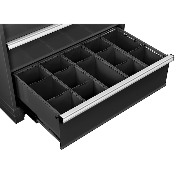 Global Industrial Dividers for 10inH Drawer of Modular Drawer Cabinet 36inWx24inD, Black 316075 - main